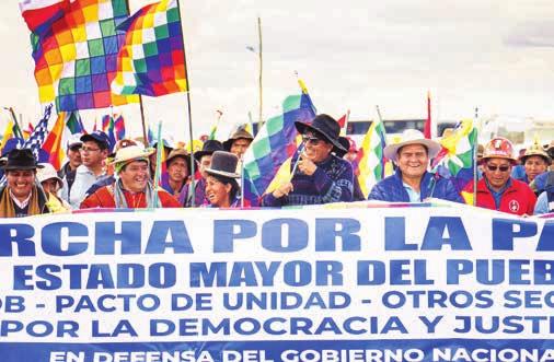 PAÍS 3 Marcha del MAS prevé arribar a La Paz en respaldo a Luis Arce Advertencia.