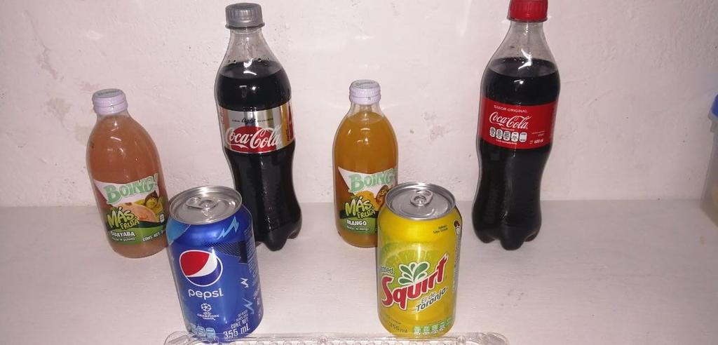 Bebidas Coca-cola pet 600ml $16 Coca-cola zero pet 600ml $16 Sprite lata 355ml $11 Pepsi lata
