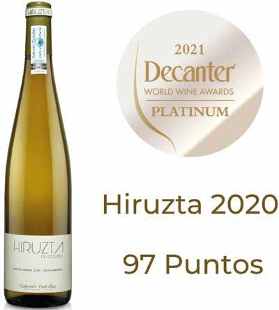 Recientemente Decanter ha revelado su lista de los mejores vinos del mundo y su txakoli HIRUZTA 2020 está entre ellos.