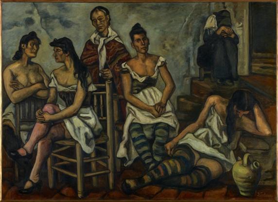observar a esas mujeres con sus respectivos corsés. Ilustración 5. Las chicas del arrabal (1934), José Gutiérrez Solana.