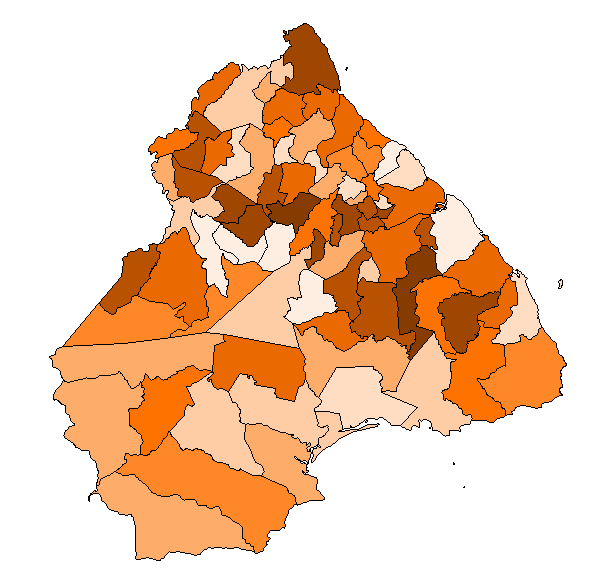 Personas con discapacidad en la provincia de Los Santos, por corregimientos: Censo de 2010 En el corregimiento El Cañafístulo (tasa de discapacidad de