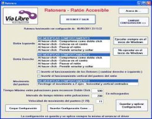 Ficha 15 Ratonera Ratonera es un software gratuito que permite modificar las funciones del ratón, tanto de los botones como del movimiento del puntero.