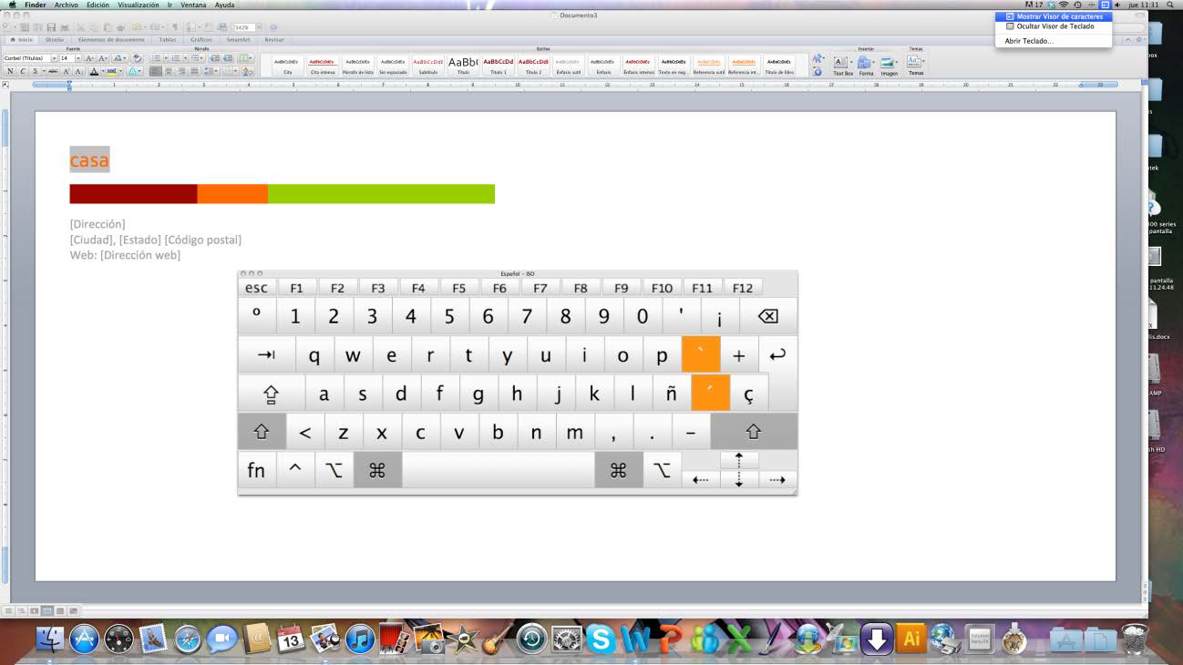 Para mostrar u ocultar el teclado, se accede a través del Menú de estado en la parte superior derecha de la pantalla (ver Figura 30).