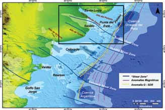 Figura 1. Mapa de ubicación de las cuencas del Salado y Punta del Este. Figura 2. Pozos exploratorios perforados en las cuencas del Salado y Punta del Este entre 1948 y 1994.