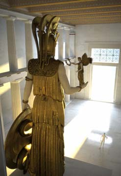 37 Ésta estatua constituye la parte más importante de todo el proyecto y fue concebida como un regalo a Atenea.