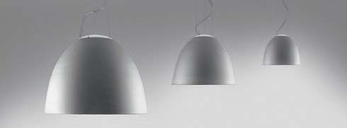 Nur design Ernesto Gismondi Serie di lampade a sospensione disponibili in diverse versioni.