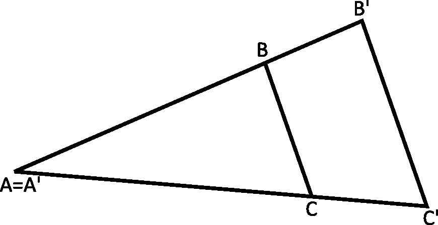 80 por ejemplo que tengan un lado y dos ángulos iguales. Así, se puede construir un triángulo igual a uno de los dados en posición Tales con el segundo y deducir la semejanza. Ejemplo 18.