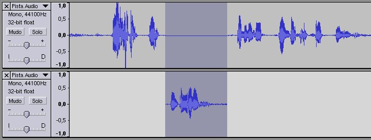 Tendremos dos piezas del mismo audio para trabajar con él. Es fácil duplicar una pieza de audio y hacerle maravillas aplicando, así que podemos probar.