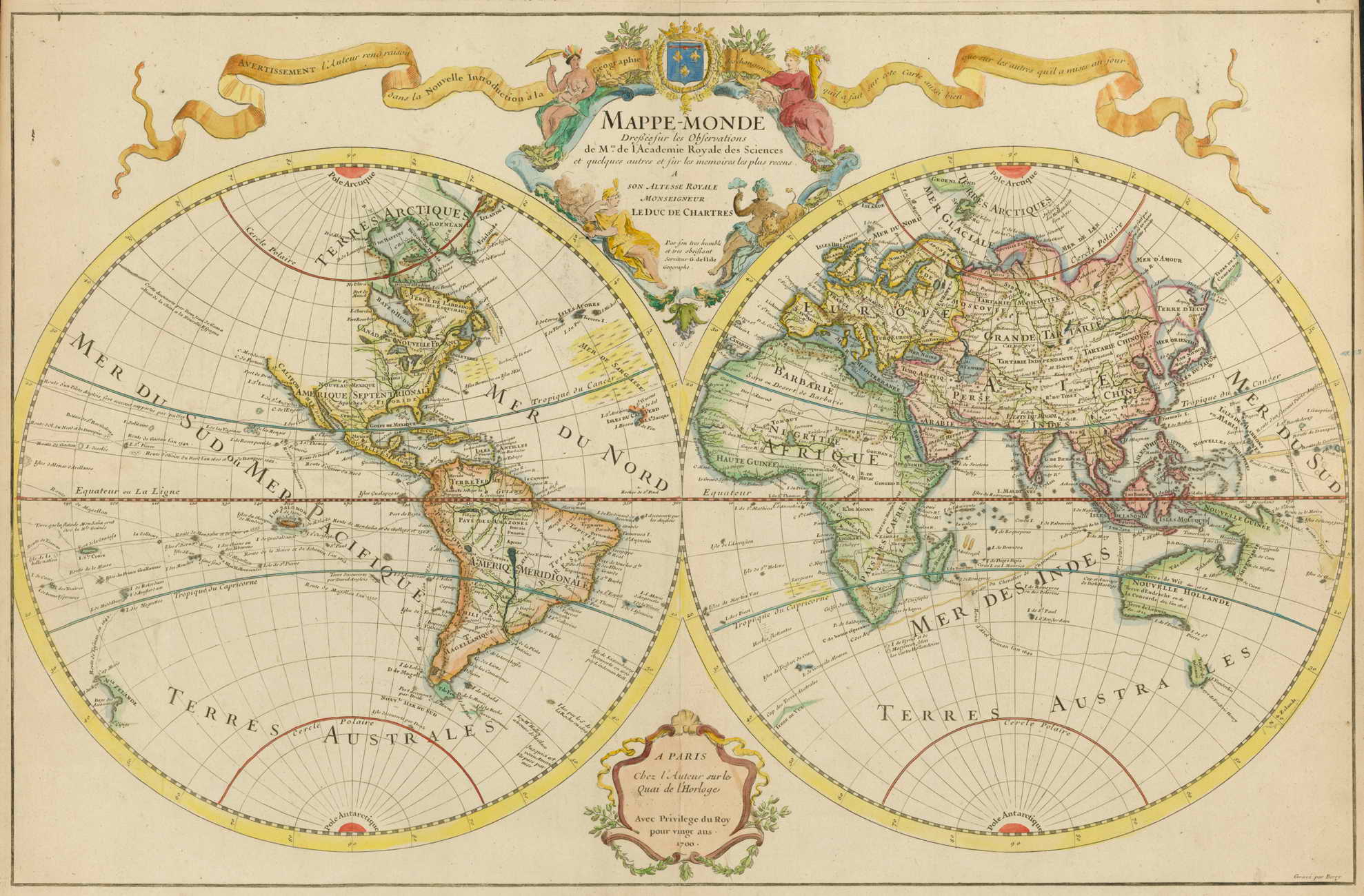 CAPÍTULO 1. INTRODUCCIÓN Figura 1.1: Mapamundo de Delisle (versión de 1707). En el siglo XX, la cartografía ha experimentado una serie de importantes innovaciones técnicas.