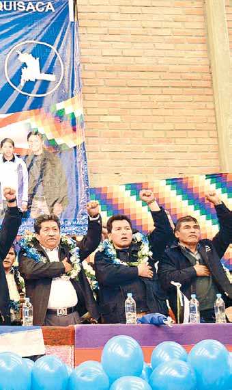19 El presidente del Estado Plurinacional de Bolivia, Evo Morales, en el Octavo Congreso del Movimiento Al Socialismo (MAS), Chuquisaca.