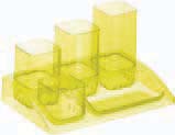 ORGANIZADORES Cubilete portalápices Cubilete portalápices cuadrados con cuerpo de plástico ABS y cubierto por
