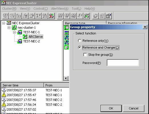 Implementación del servidor de CA ARCserve Backup en el clúster NEC Para activar CA ARCserve Backup en los scripts del clúster NEC 1. Acceda al gestor de clústeres.