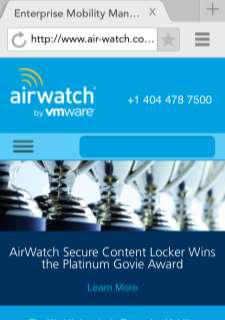 a su negocio y sus usuarios finales con AirWatch Mobile Browsing Management AirWatch