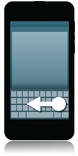 Transmite el mensaje con el Teclado BlackBerry Sugerencia: para ocultar el teclado, toque en cualquier lugar fuera de un campo de escritura de texto.