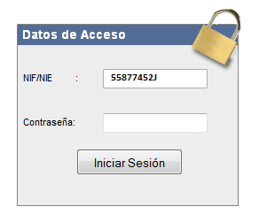 2.- ALTA DE USUARIO Una vez se confirme que su NIF/NIE es correcto y pueda acceder, le redirigirá a la pantalla de login/alta, donde se le cargará automáticamente su NIF/NIE.