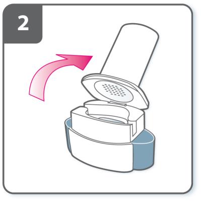 Cómo usar su inhalador (repetir la secuencia de pasos para cada cápsula para