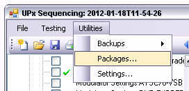 Manual Operation Management of Loaded Test Packages The "Archive temp files older than.