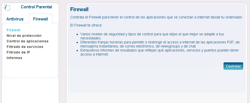 8 FIREWALL Es necesario tener contratado el servicio de Firewall para poder acceder a su gestión. Este servicio solamente está disponible con la licencia SecuritySuite.