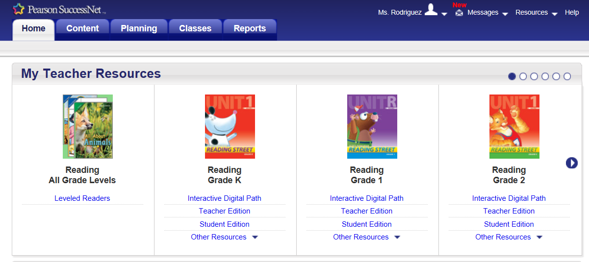 estudiante en linea - Other Resources: Recursos adicionales para el desarrollo de las lecciones Al seleccionar contenido desde el Interactive Digital Path, eldocente ingresara al currículo digital de