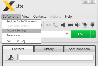 realicemos una llamada desde nuestro softphone hacia otros. User ID: Número de usuario (Account) suministrado por NewCall.