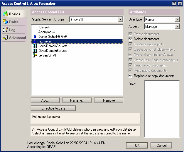 Captura de pantalla 11: Abrir la base de datos de GFI FaxMaker 2. Seleccione el servidor y vaya a la base de datos de GFI FaxMaker. Haga clic en Abrir. 3.