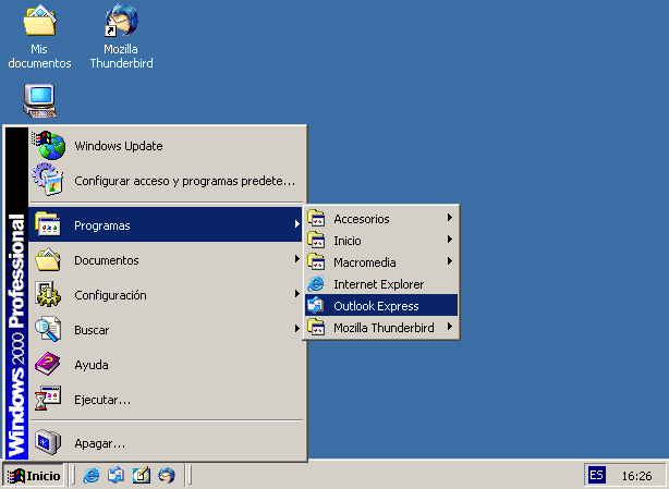 Configuración Outlook Express Outlook Express es el cliente de correo incluido por defecto con los sistemas operativos Microsoft Windows.
