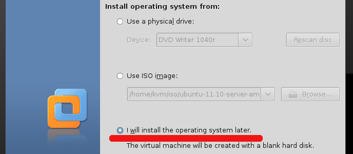 Ejecutaremos vybuddy directamente desde la imagen VMDK de disco descargada, por lo que no es necesario instalar un SO.