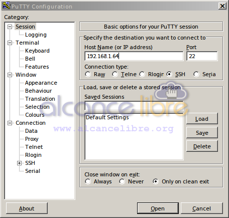 ssh p 52341 juan@192.168.70.99 Desde Windows. Acceda hacia putty.org, descargue y ejecute PuTTY.