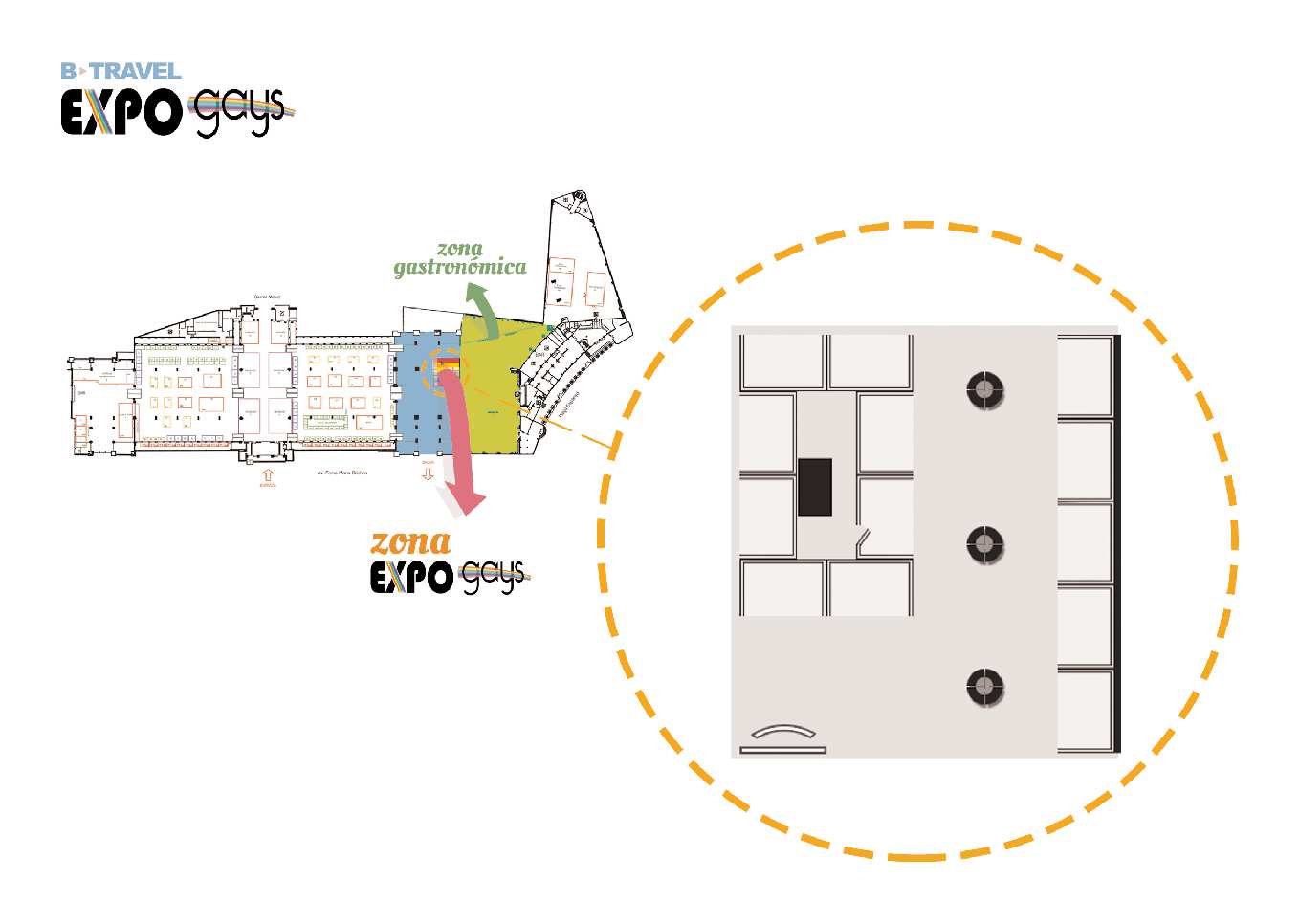 Los Stands en B-Travel Expogays Pack Modular: 1.350 n 6 m2.