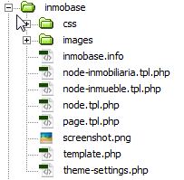 INTRO Los themes para los clientes tienen un tema base común llamado inmobase donde se define una única variable nodetypesitioid : Por otro lado, se creó un tipo de contenido llamado sitio, donde