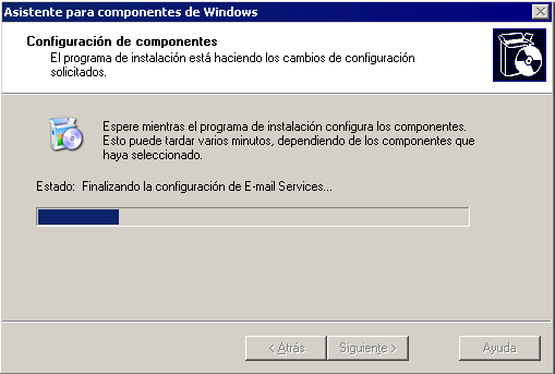 Captura de pantalla 88: instalación del servicio Message Queue Server 6.