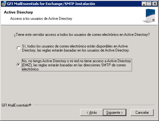 Captura de pantalla 76: especificación de los detalles del servidor de correo 8. Especifique la dirección IP, el puerto asociado del servidor SMTP y el nombre de dominio externo usado.