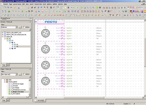 Asistencia técnica de software Fase del proceso: construcción Construcción rápida y segura, mecánica y eléctrica: PARTdataManager Macros EPLAN P8 Festo Design Tool 3D FluidDraw Ventajas de la