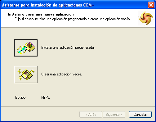 NOTA: En el sistema operativo Windows Vista, el administrador de los servicios de componentes no es accesible desde las Herramientas Administrativas.