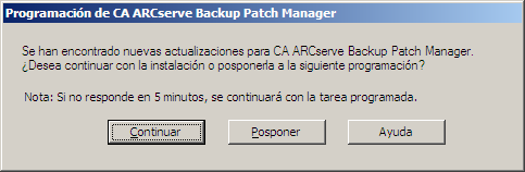 Descarga e instalación automática de un parche Descarga e instalación automática de un parche Puede utilizar la interfaz gráfica de usuario de CA ARCserve Backup Patch Manager para comprobar de forma