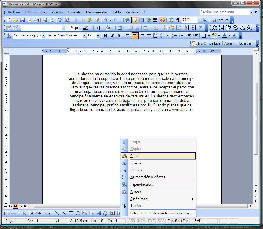 Pegar Imagen 1. Abrir nuestro documento con Microsoft Word 2.
