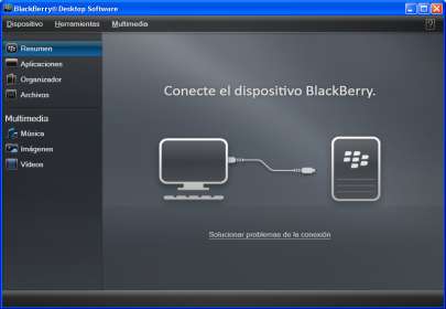 6. Sigue las instrucciones para descargar el BlackBerry Desktop Software. 7. Una vez instalado el BlackBerry Desktop Software. Conectar el dispositivo BlackBerry 9620 8.