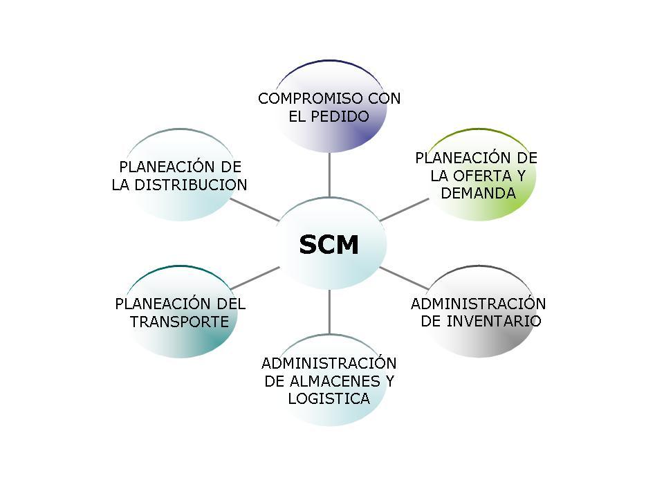 SCM (Supply Chain Management): Sistema de administración de la cadena de abastecimiento.
