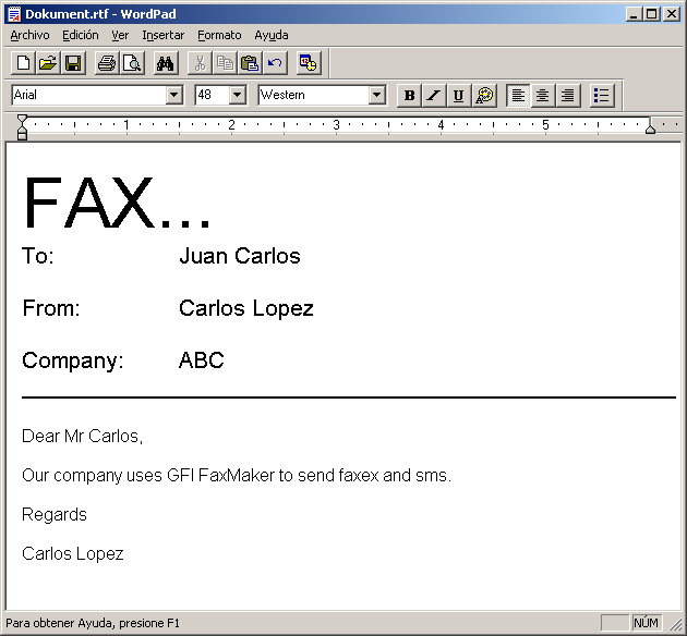 Captura de pantalla 74: Documento listo para imprimirlo en NetPrintQueue2FAX 8.9.