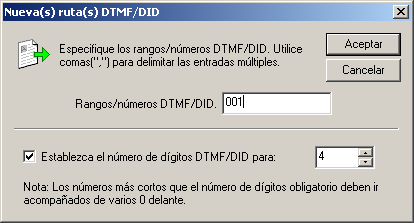 Adición de rutas DID/DTMF 1. En Configuración de GFI FaxMaker, haga clic con el botón secundario en Enrutado > DTMF/DID y seleccione Nuevo Captura de pantalla 83: Creación de una nueva ruta DID 2.