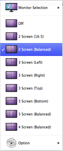 9 Screen Split (Software Screen Split para el monitor) y Prioridad de instalación (obligatorio/opcional) : Opcional y Uso : Divide de forma automática la pantalla del monitor en los diseños deseados.