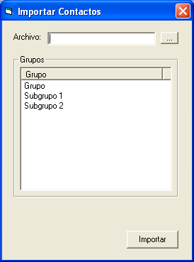 En la opción importar contactos usted podrá importar desde un archivo Excel.cvc los contactos cargando de forma automática la base de datos correspondiente. Para ello deberá crear un archivo Excel (.