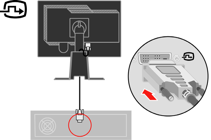 Ranura de bloqueo del cable El monitor cuenta con una ranura de bloqueo del cable situada en la parte posterior de aquél (en la esquina inferior derecha).
