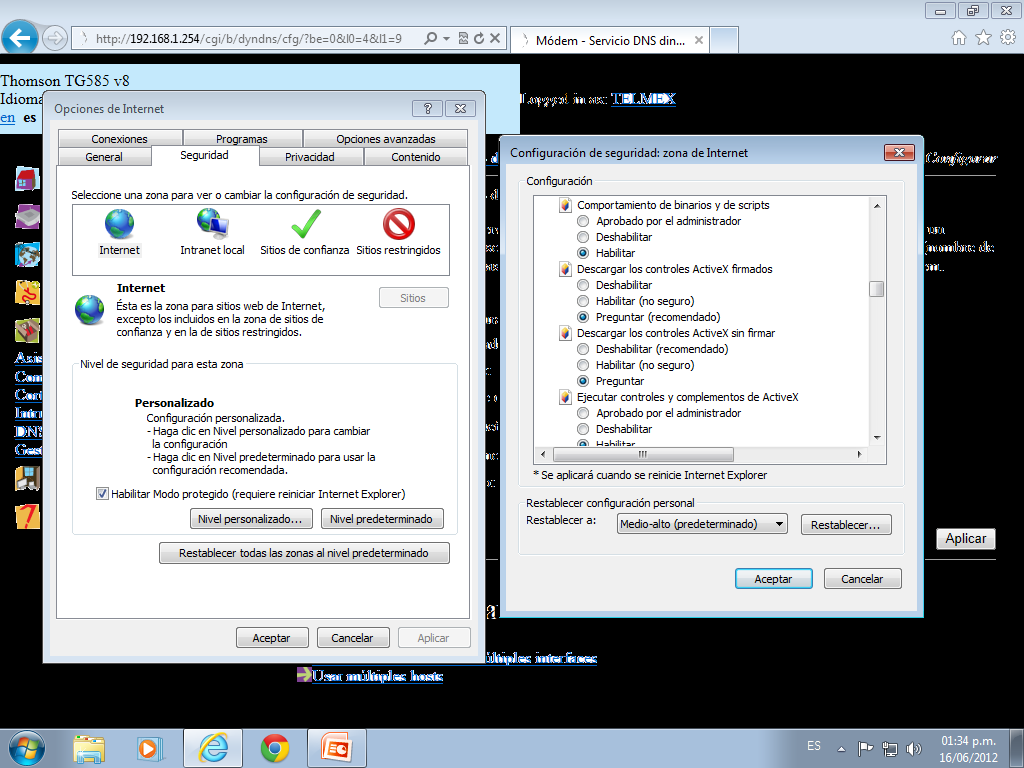 Seguridad de Windows 7 En caso de manejar Windows 7, por default el software bloquea muchos de los complementos ActiveX necesarios para el trabajo del video.