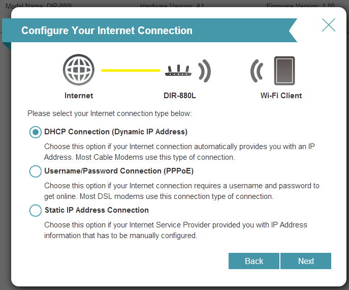 Nombre de usuario / contraseña de conexión (PPPoE) - Este tipo de conexión es más comúnmente utilizado para las conexiones DSL de Internet.