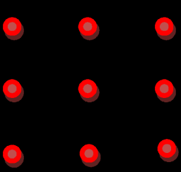 Para una plantilla de 6 puntos para salidas, entradas, APM, escaleras, ascensores y caja de parking: La plantilla de 6 puntos está comprendida en una red ortogonal con puntos a una distancia de un