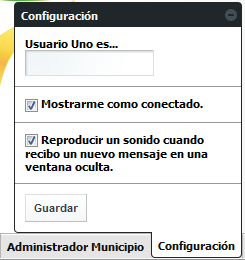 Figura 53. Interfaz: Gestionar Chat configuración de estado y notificaciones 2.