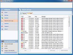 5 INFORMES Y REGISTROS 5.1 Informes La vista de Informes muestra un historial de informes. Usted puede ver el estado de backups pasados y restauraciones.