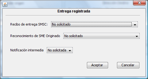 Ilustración 3.31 Modelo SMPP Entrega registrada Elaborado por Miguel Garcés Codificación de datos: Este parámetro se refiere al tipo de codificación utilizada en el contenido del mensaje SMS.