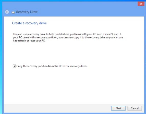 3. Haga clic en Recovery (R u > C recovery drive (Crear una unidad de recuperación). 4.